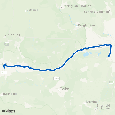 Newbury & District Reading Stadium Bus Park - Newbury Wharf map