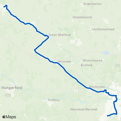 Newbury & District Market Square - Newbury Station map