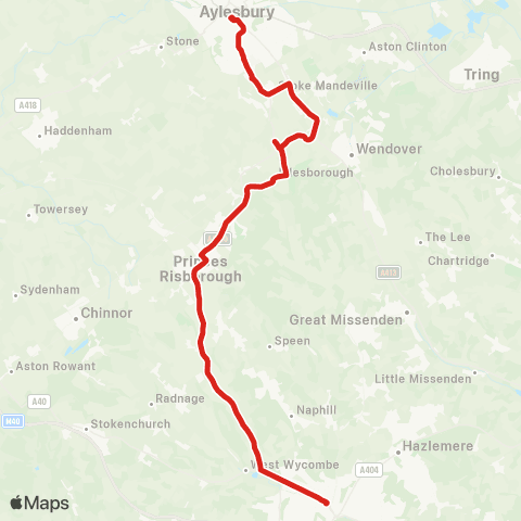 Redline Ford's Close - Aylesbury College map