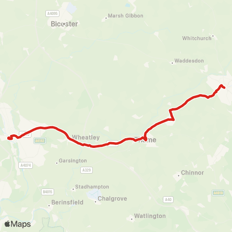 Redline Westgate - Aylesbury Bus Station map