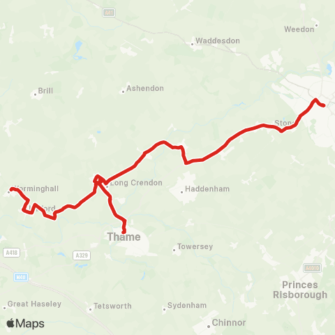 Redline The Avenue - Aylesbury Bus Station map
