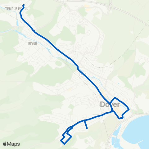 Regent Coaches Westbury Road - Target Firs South map