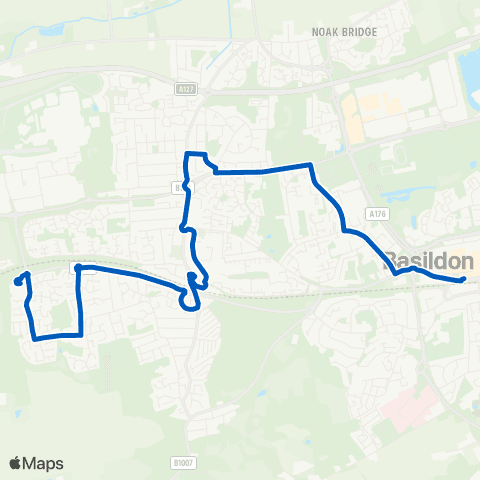 NIBSbuses Tesco Langdon Hills - Bus Station map
