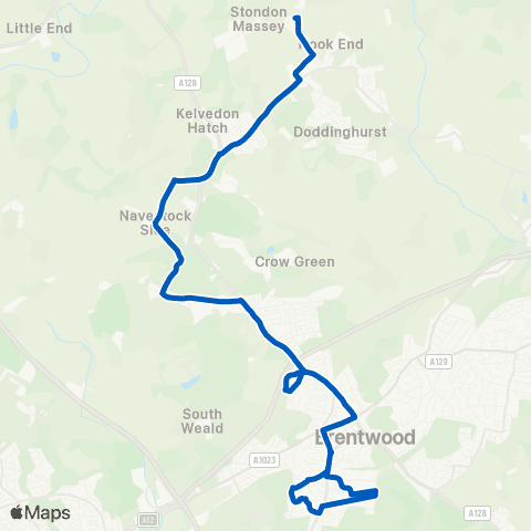 NIBSbuses High Street - Soames Mead map