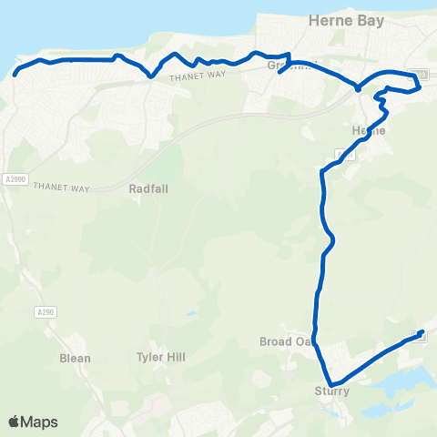 Regent Coaches Horsebridge - Spires Academy map