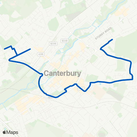 Regent Coaches Fisher Road - Brymore Road Terminus map