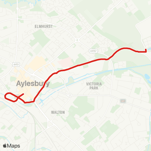 Redline Kingsbrook Burcott Ln - Great Western St map