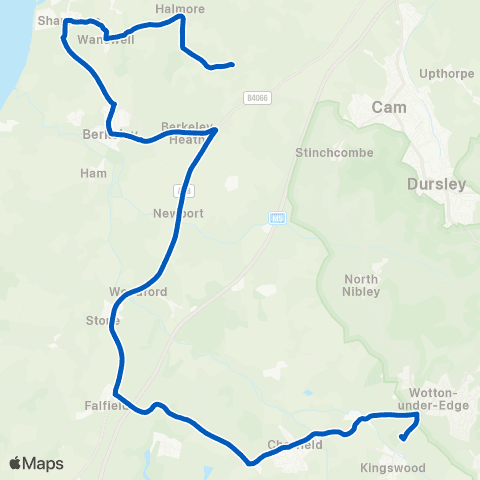 Taylors Travel Katharine Lady Berkeley's Sch - Sharpness PS map