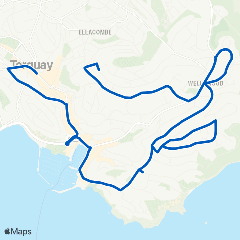 Torbay Buses Union Street - Ben Venue Close map
