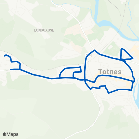 Totness Community Bus Opposite Royal Seven Stars Hotel - Opposite Royal Seven Stars Hotel map