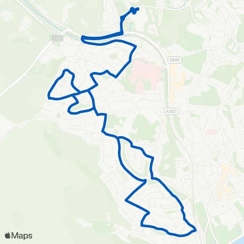 Torbay Buses Marks / Spencer - Marks / Spencer map