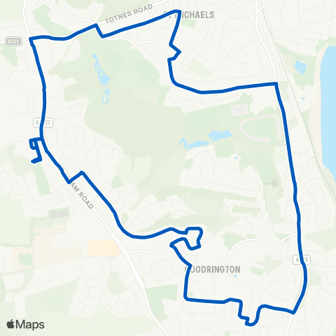 Torbay Buses Brixham Rd Sainsburys - Brixham Rd Sainsburys map
