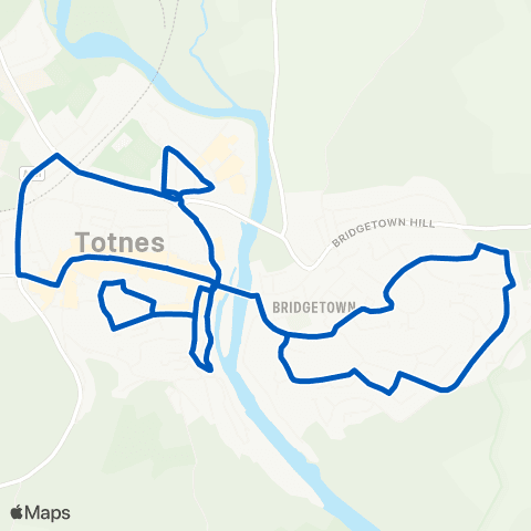 Totness Community Bus Opposite Royal Seven Stars Hotel - Opposite Royal Seven Stars Hotel map