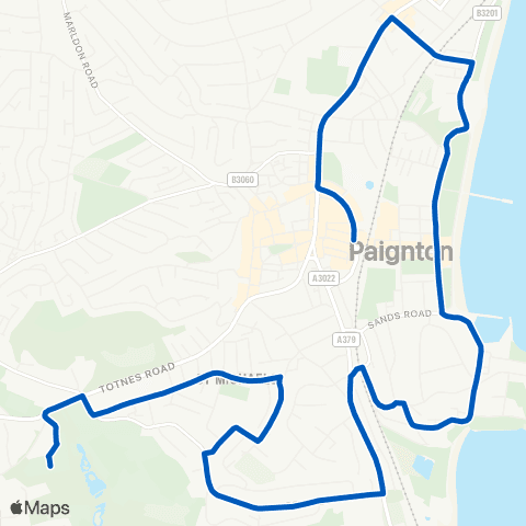 Torbay Buses Morrisons - Hyde Road map