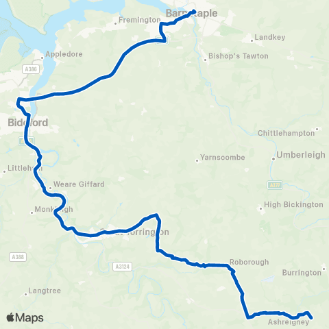 Taw & Torridge Church Green - Bus Station map