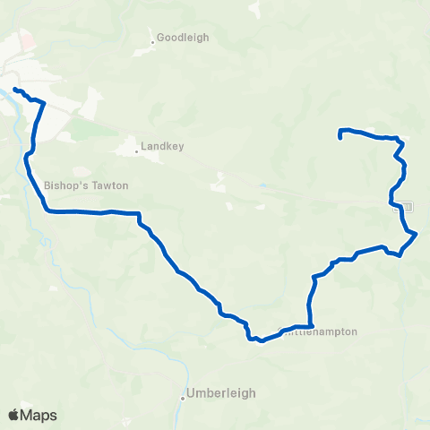 Taw & Torridge Bus Station - Village Hall map