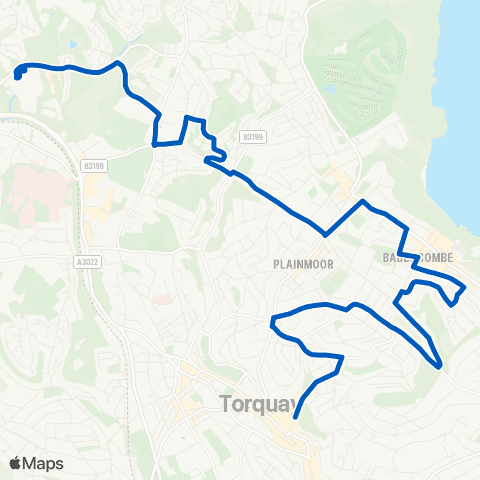 Torbay Buses Market Street - Marks / Spencer map