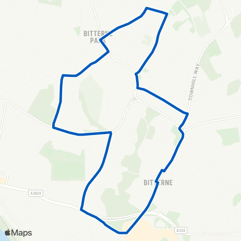 Xelabus Bitterne Shops - Bitterne Shops map