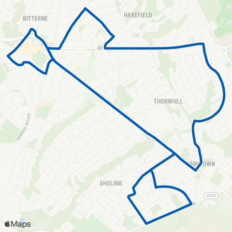Xelabus Bitterne Shops - Bitterne Shops map