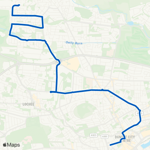 Xplore Dundee Benholm Place - Bell Street map