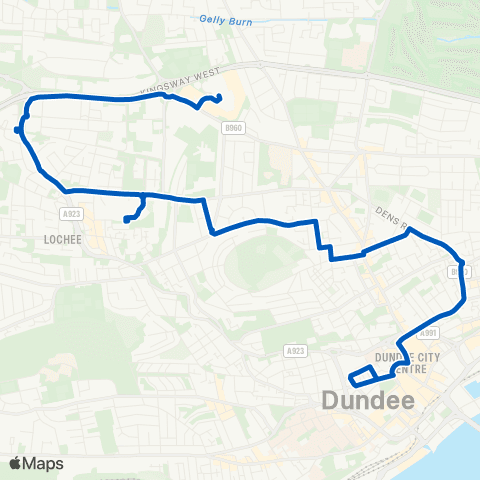 Xplore Dundee Albert Square - Kingsway Retail Park map
