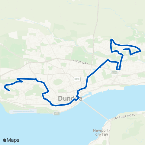 Xplore Dundee The Crescent - Ninewells Hospital map
