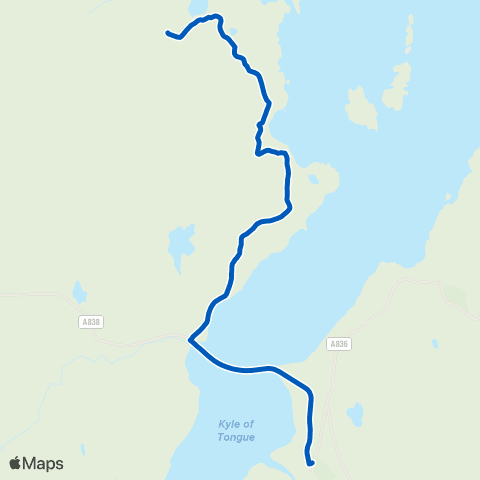 Tranport for Tongue Bridge - Health Centre map
