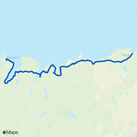 The Durness Bus Princes Street - Post Office map
