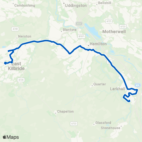 Whitelaw Coaches Bus Station - Cander Street map