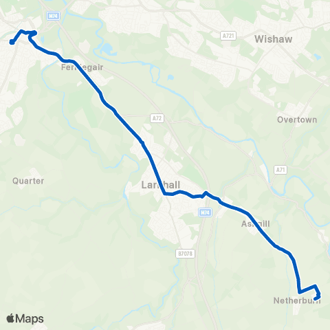 Whitelaw Coaches Craignethan Crescent - Bus Station map