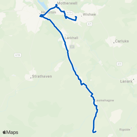 Whitelaw Coaches Railway Road - Bus Station map