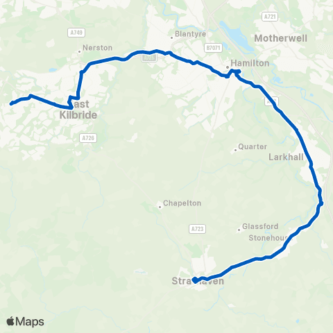 Whitelaw Coaches Wellbrae - Bus Station map