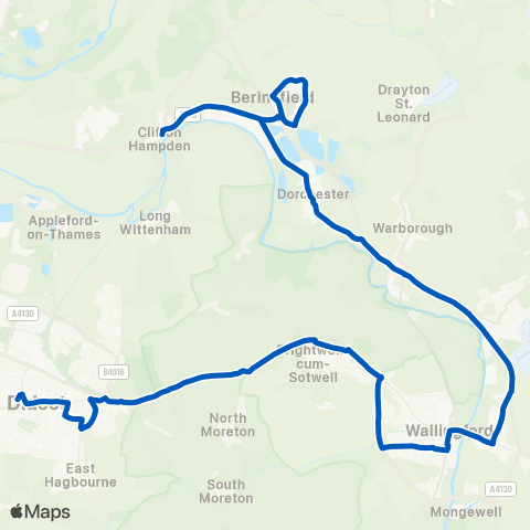 Thames Travel Didcot Girls School - Post Office map