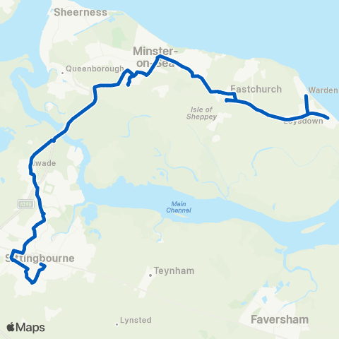 Travelmasters Millennium Way - Borden Grammar School map