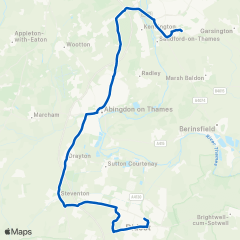 Thames Travel Kassam Stadium - Parkway Station map