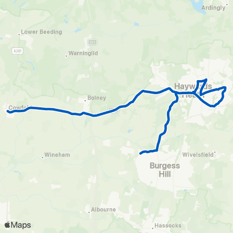 Sussex Coaches Village Hall - St Paul's Catholic Coll map