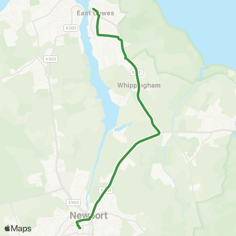Southern Vectis Bus Station - Well Road map