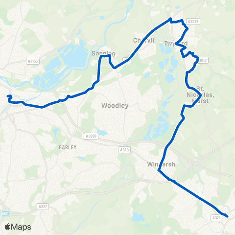 Thames Valley Buses Burton Close - Friar Street map