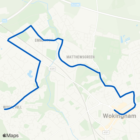 Thames Valley Buses Dorset Way - Broad Street map