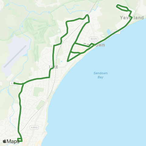 Southern Vectis Shanklin Bus Sta - Shanklin Bus Sta map