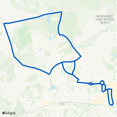 Thames Valley Buses Bracknell Bus Sta - Bracknell Bus Sta map