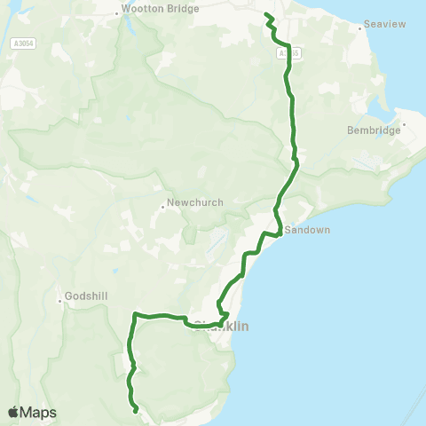 Southern Vectis Island Free School - St Johns Rd Station map