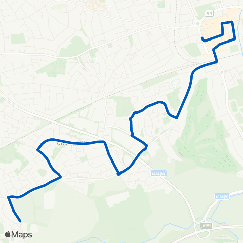 Thames Valley Buses Sawyers Crescent - Frascati Way map