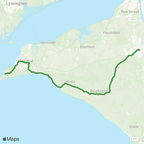 Southern Vectis Needles Landmark Attraction - Bus Sta map