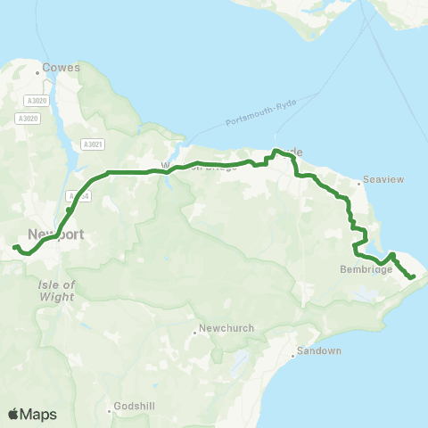 Southern Vectis Crossway - Carisbrooke College map