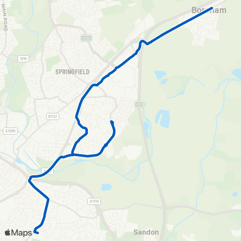 Stephensons of Essex Duffield Road - Recreation Ground map