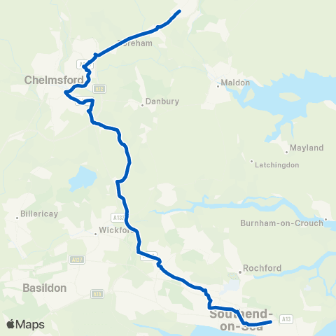Stephensons of Essex Maltings Lane - Southend High For Girls map