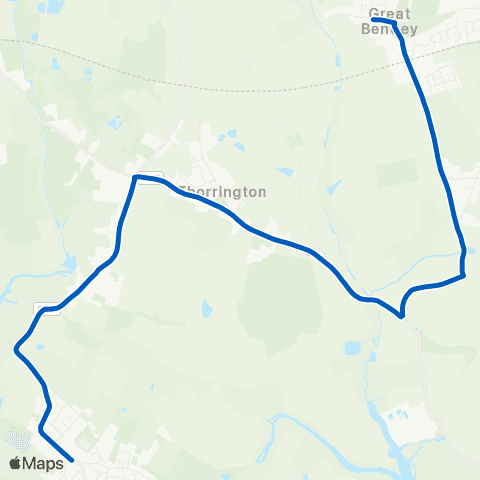 Stephensons of Essex Sturrick Lane - Colne School map