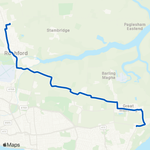 Stephensons of Essex Landsdowne Corner - The King Edmund Sch map