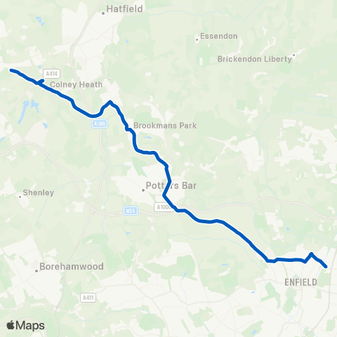 Sullivan Buses Ladysmith Rd / Carterhatch Ln - Nicholas Breakspear Sch Grounds map